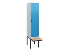 locker met bank,HxBxD 1950x400x815mm,1vak,vak B 400mm,draaigrendel