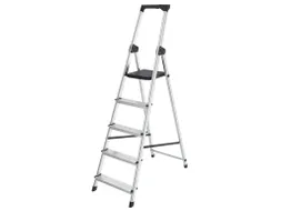 Huishoudtrap aluminium SL500 Zilver 5 Treden