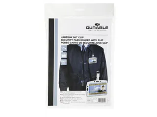 Veiligheidspashouder met clip voor 1 pas 85x54mm - 2