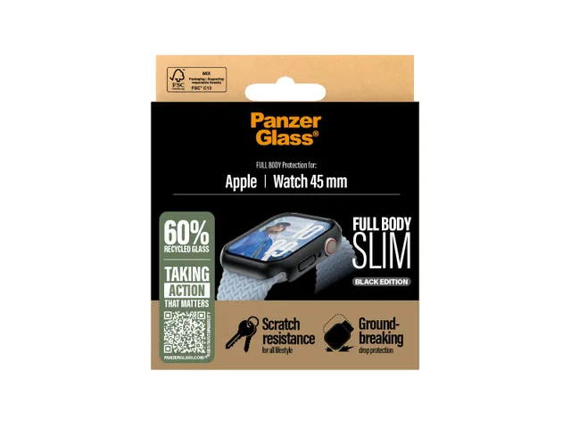 PanzerGlass Case Full Body Slim Black Apple Watch Series 11 | 10 |