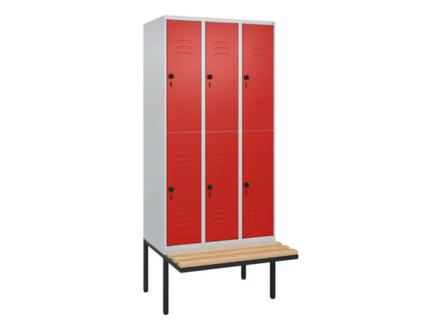 Dubbeldekse dekenkist,HxBxD 2120x900x815mm,3x2vak.,vak B 300mm