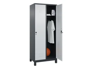 locker,HxBxD 1950x800x500mm,2vak,vak B 400mm,draaigrendel,voeten - 3