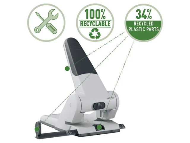 Perforator Leitz Heavy Duty 5180 2-gaats 65vel zilver