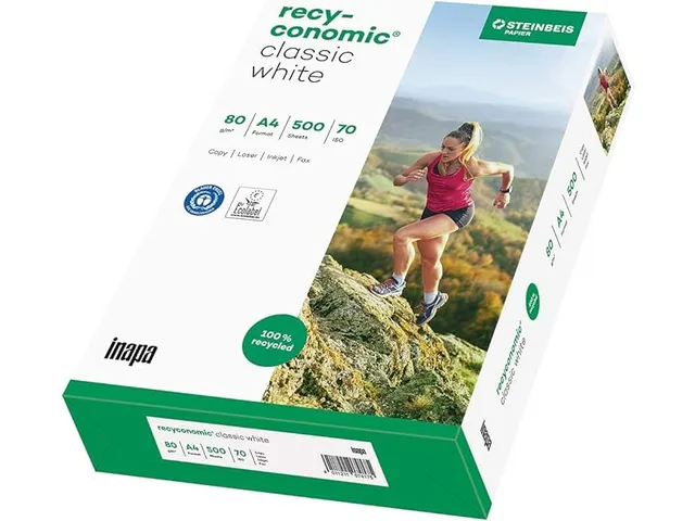 Recyconomic recycled kopieerpapier A4 classic wit 80 gram 500vel