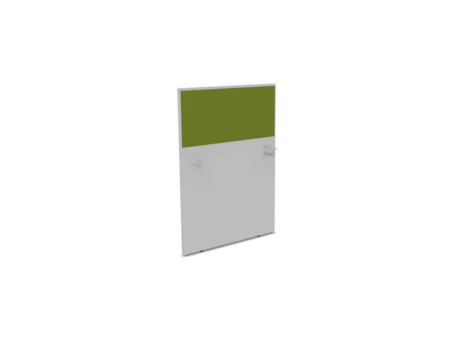 baliepaneel,v. bureau,aanbouw links,B 800mm,MP-lichtgrijs,BN7048-groen
