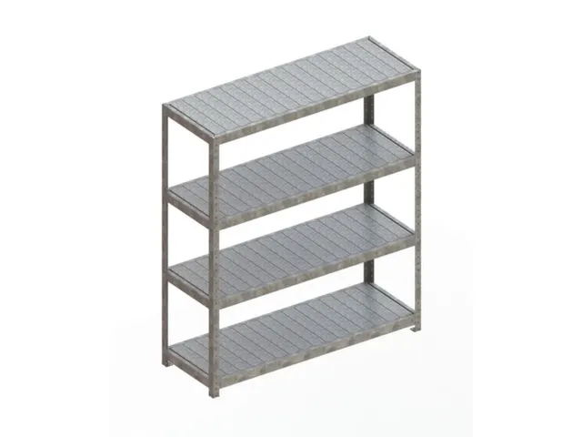 Breedvakstelling 1970x1700x600mm Vaklast 500kg 4 Stalen Legborden