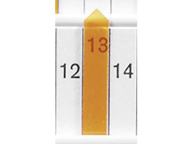 planningspijl,B 7mm,kunststof,geel transparant