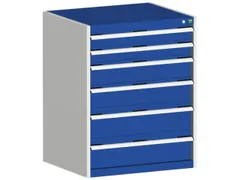 ladekast HxBxD 1000x800x525mm 6laden romp RAL7035 front RAL5010