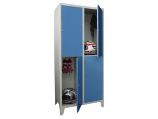 lockerkast,HxBxD 1850x800x500mm,2x2vakken,RAL7035,front RAL5012 - 2