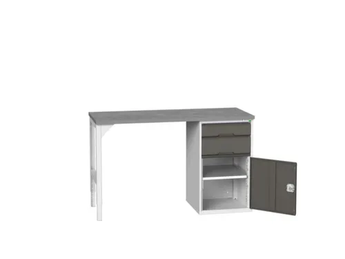 werkbank,HxBxD 930x1500x600mm,linoleumblad,2voeten/1container