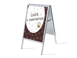Stoepbord A1 complete set met print "Café à emporter"