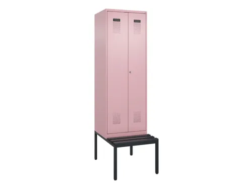 PBM-locker met bank,HxBxD 2120x600x815mm,2vak,vak B 300mm