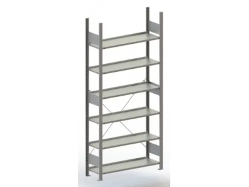 Inhaakstelling Aanbouwveld Verzinkt 1850x1006x636mm 6legborden 80kg