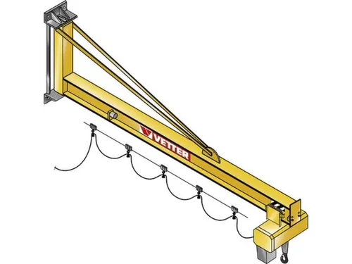 Wandzwenkkraan,draagverm. 125kg,uitlading 5000mm,staal,RAL1007