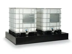 Opvangbak Hdpe Bxdxh 1270x1270x295mm V. 4x220l Pe Plaat Geperf. 225l