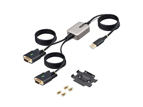 4 Meter 2-Port USB naar Seriëel Adapter Kabel COM Retention