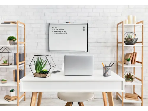 Nobo droog uitwisbaar whitebord met gewelfde lijst 58.5x43cm