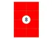 Etiket 105x74mm Fluor Rood 100 Vel