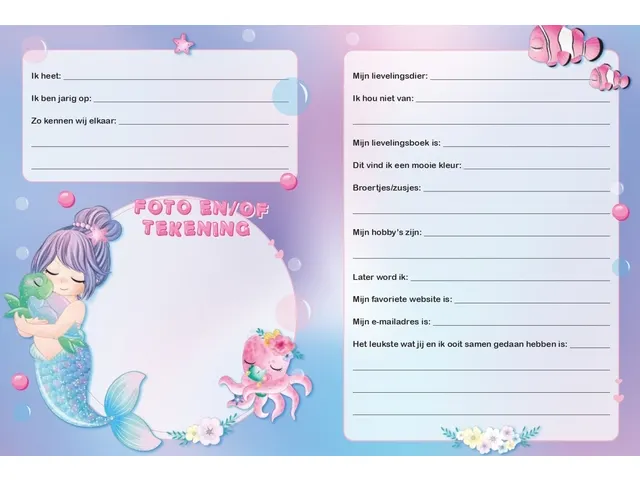 Carnet d'amitié Interstat Zeemeermin (NL)