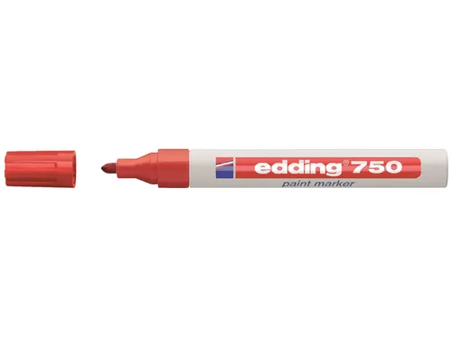 Viltstift edding 750 lakmarker rond rood 2-4mm