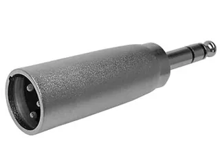 3P XLR Mannelijke Plug Naar Mannelijke 6.35mm Stereo Jackplug - 1