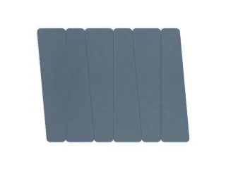 Akoestische PET-vilt trapezium stroken blauw 30x120cm 6 stuks - 1