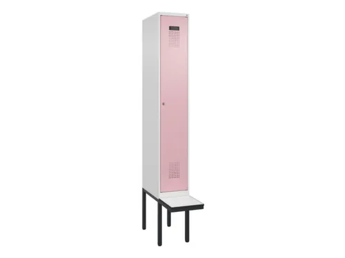 locker met bank,HxBxD 2120x300x815mm,1vak,vak B 300mm,cilinderslot