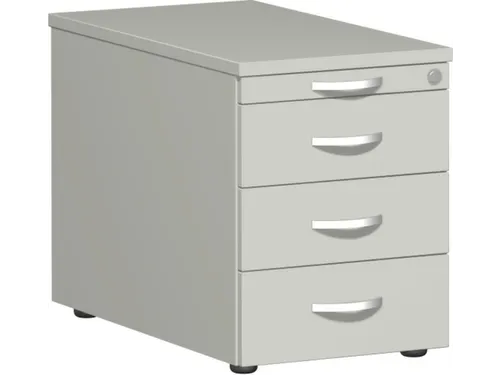 mobiel ladeblok,HxBxD 570x430x800mm,4lade(n),lichtgrijs