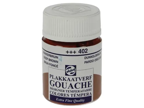 plakkaatverf Extra Fijn flacon van 16 ml, donkerbruin