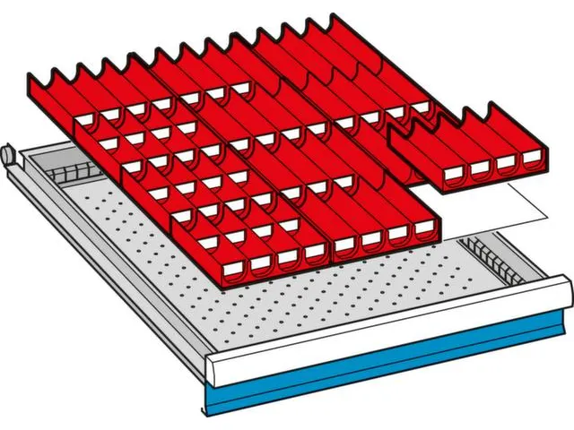 Compartimentage De Tiroir Pour Façade Hauteur 50Et Plus 12Cuvettes/50