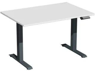 Elektrisch ihv bureau,HxBxD 630-1280x1200x800mm,blad lichtgrijs - 1