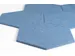 Akoestische PET-vilt Hexagon tegels blauw 30x26cm 22 stuks