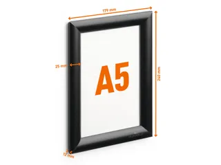 Kliklijst aluminium A5 Zwart - 6