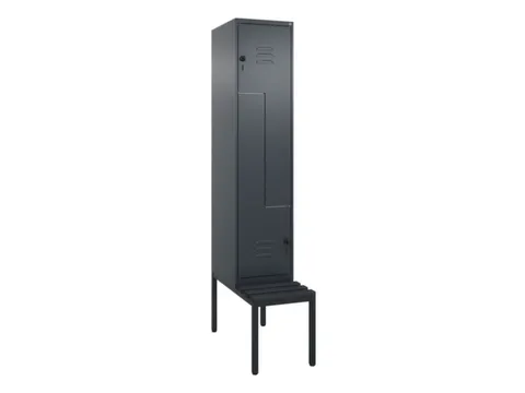 Z-garderobekast,HxBxD 2120x400x815mm,2vak,vak B 400mm,draaigrendel