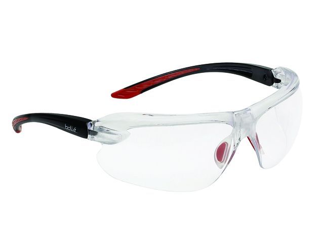Veiligheidsbril Safety IRI-S Zwart Rood Polycarbonaat Blank | VeiligheidsbrillenOnline.nl