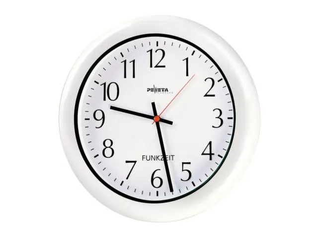 Radiowandklok Ø 30 cm Cijferaanduiding Waterdicht