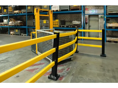 aanrijdbeschermingsplank,paal,v. binnen,HxBxD 1040x100x100mm,geeft mee