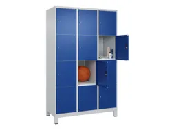 lockerkast,HxBxD 1950x1200x500mm,3x4vakken,vak B 400mm,cil.-slot