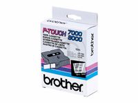 Lettertape Brother P-Touch Tx-141 18Mm Zwart Op Transparant