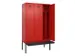 locker met bank,voor scheiding van kleding,HxBxD 2120x1200x815mm,3vak