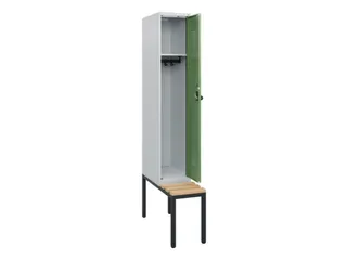 locker met bank,HxBxD 1950x300x815mm,1vak,vak B 300mm,draaigrendel - 1
