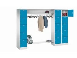 personeelsgarderobe cil.slot 1950x2550x500mm 3x5 vakken 400mm RAL5012