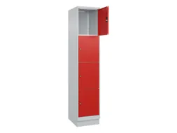 lockerkast,HxBxD 1950x400x500mm,1x4vakken,vak B 400mm,cil.-slot,sokkel