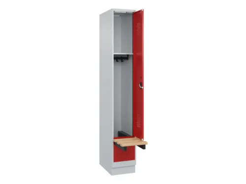 locker met bank,HxBxD 1950x300x815mm,1vak,vak B 300mm,cilinderslot