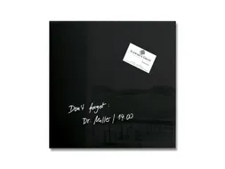 glasmagneetbord Sigel Artverum 30x30x1.5cm zwart