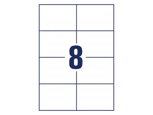 etiket Avery ILK 105x74mm 100 vel 8 etiketten per vel wit