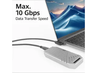 Kabel ACT USB-C standaard naar USB-C hoek 10Gbps 2m - 12