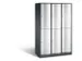 armoire multicases,corps RAL7021,face avant RAL7035