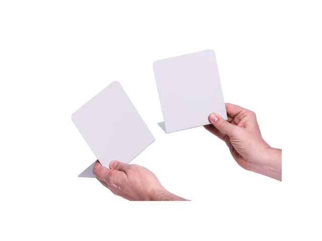 Boekensteun Staal Magneethoudend Grijs 2 Stuks