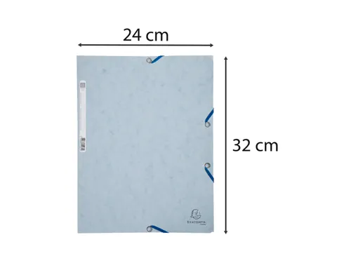 Elastomap 3 kleppen glanskarton 400g/m2 A4 Grijs
